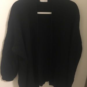 Oversized Black Cardigan